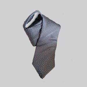 (recent) LANVIN - Blue logo silk tie